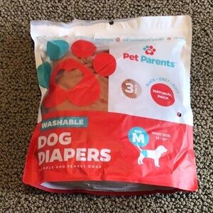 Pet Parents Washable Dog Diapers for Male and Female Dogs, Size Medium, NWOT